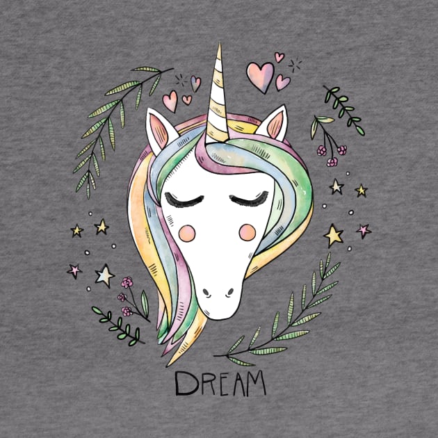 unicorn dream by Mint Tees